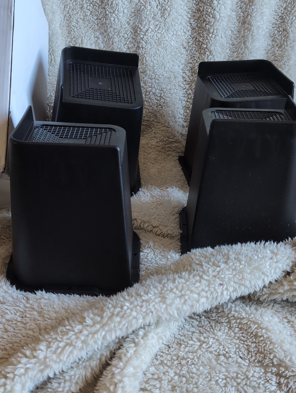 Black Furniture Riser Set - 4 Pack 6" Rise